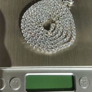 925 Sterling silver tennis chain 18" 4mm